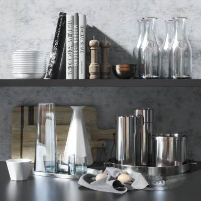 现代厨房用品组合